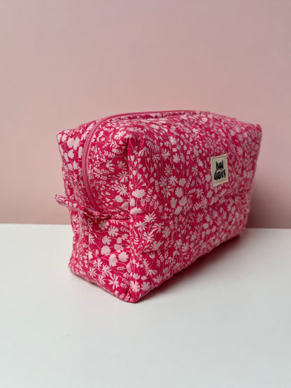 Red Floral Large Boxy Pouch | Limited Edition