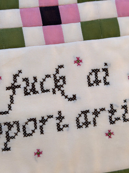 F*ck AI | Patchwork Wall Hanging